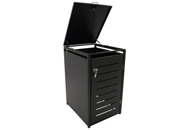 Mülltonnenbox 68x80x116cm für Tonnen 120 und 240 Liter, Stahl anthrazit