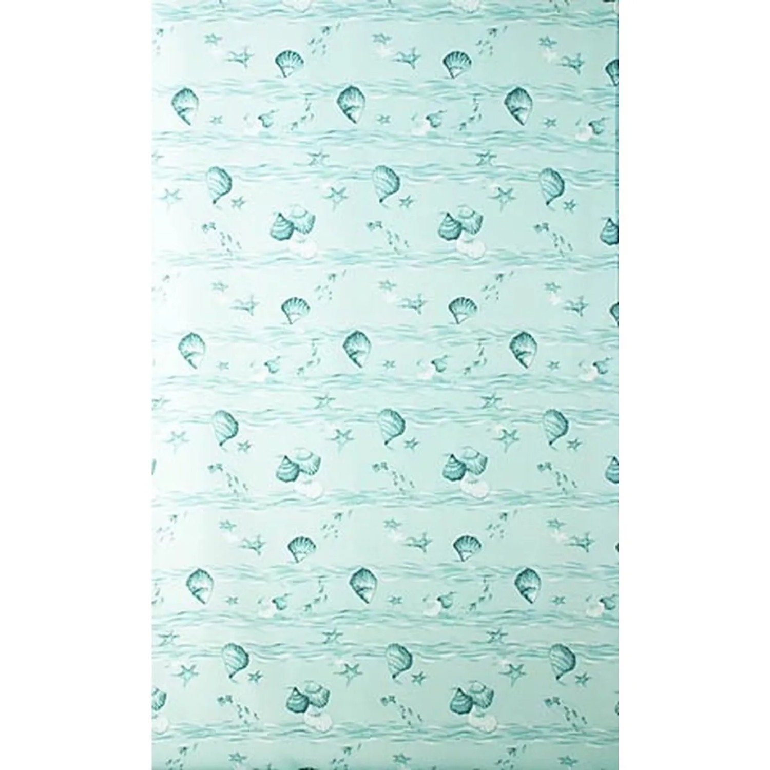 Euroshowers Duschvorhang Muschelmuster Grün 180 x 200 cm mit 12 Ringen