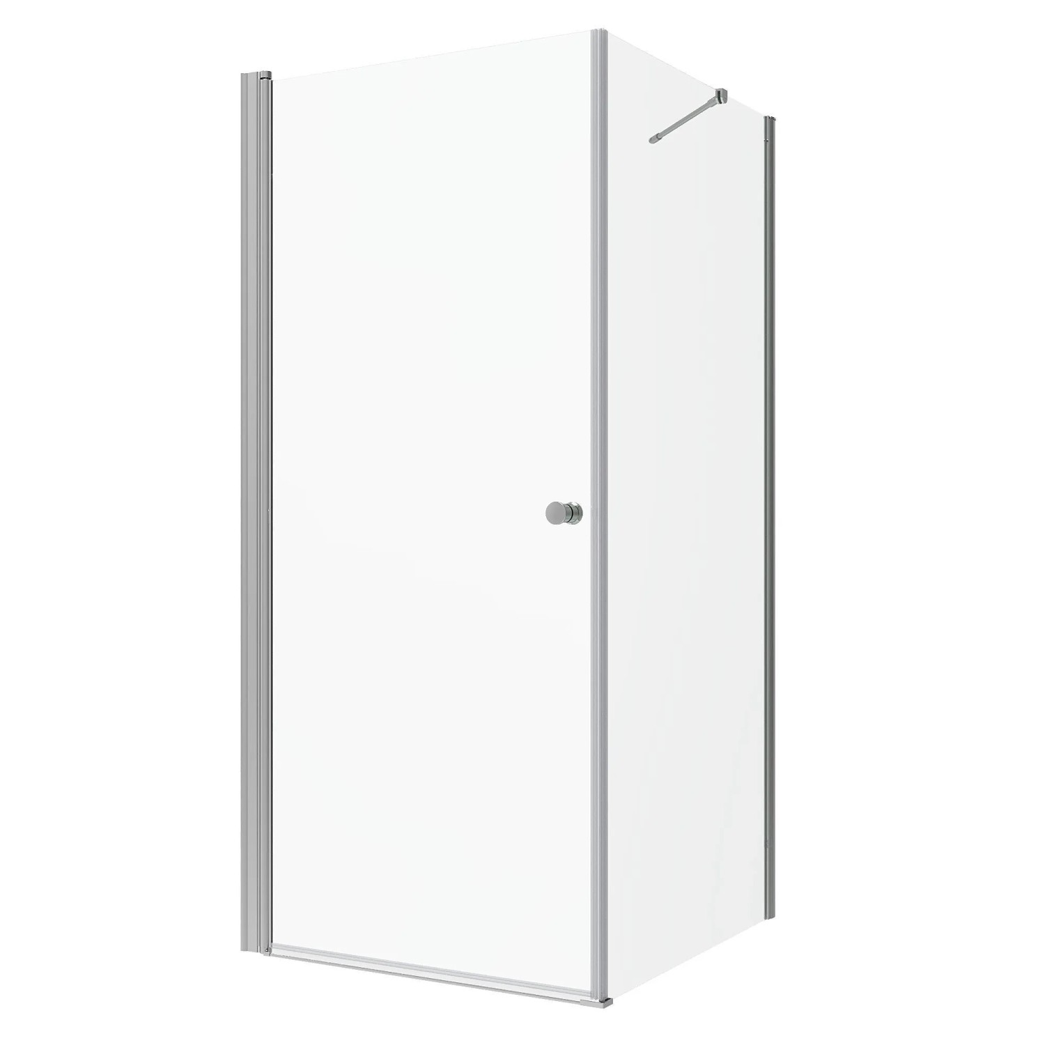 Aquabatos Dusche Pendeltür Duschkabine Eckeinstieg 100 x 100 x 187 cm Duschabtrennung Duschtür mit Seitenwand 5 mm ESG Duschtrennwand Glas Duschwand