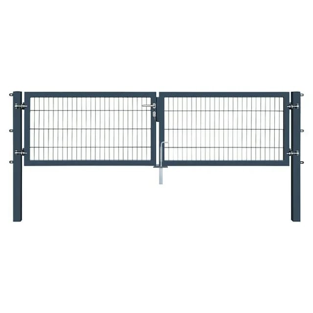 Gartentor Industrietor für Doppelstabzaun 6/5/6 mm Anthrazit 300 cm x 80 cm