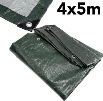 Gewebeplane, 120gr/m², grün, 4x5m, mit Ösen - Chilitec