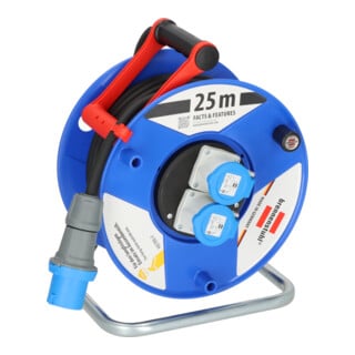 Brennenstuhl Industrie-/Baustellen-Kabeltrommel Garant CEE 2 IP44 25m blau