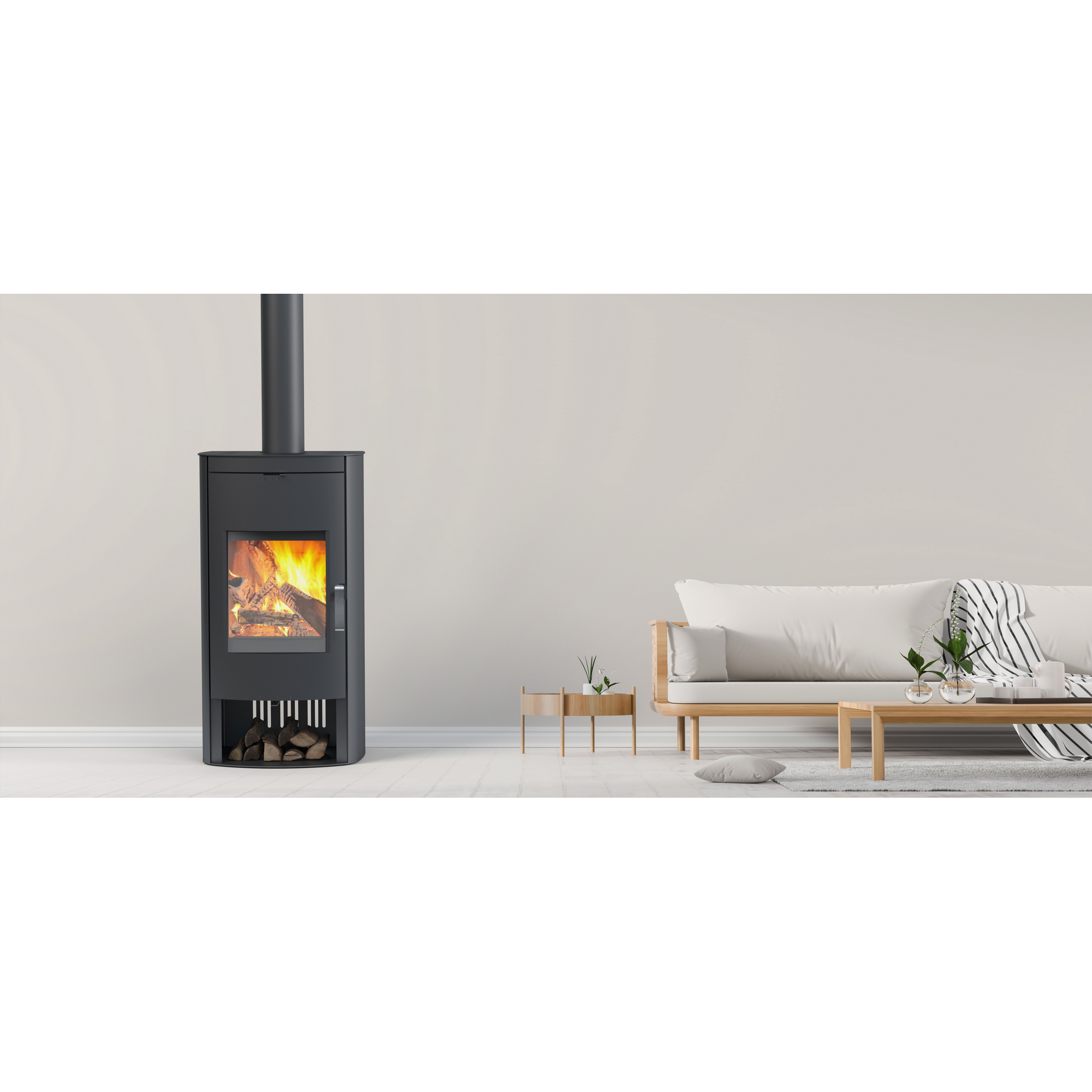 Accente International Kaminofen 'Kiruna 4.0' Spezialkeramik/Stahl schwarz 7,5 kW Bild 2