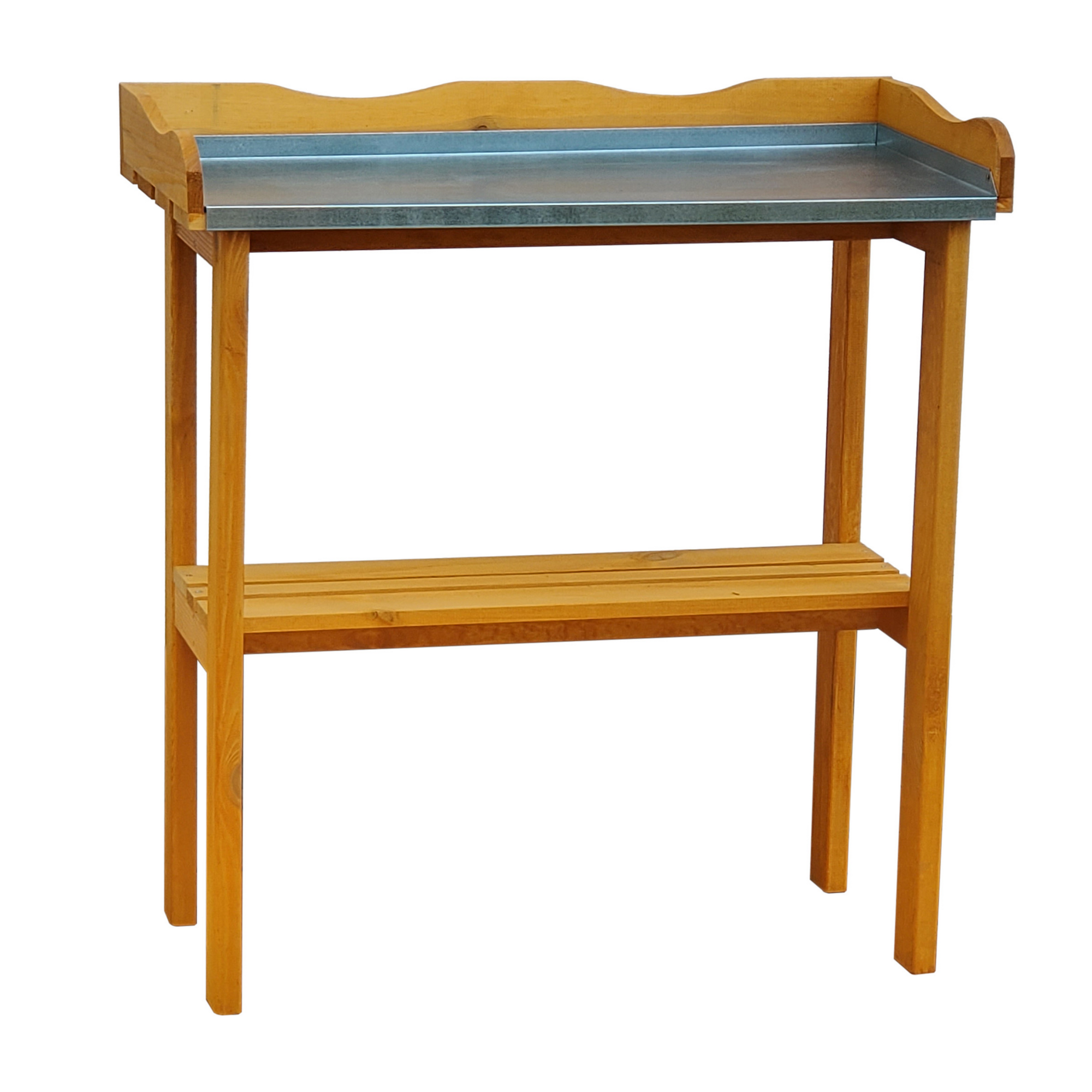 Kiehn-Holz Pflanztisch mit Arbeitsfläche honigbraun 86 x 40 x 13 cm Bild 2