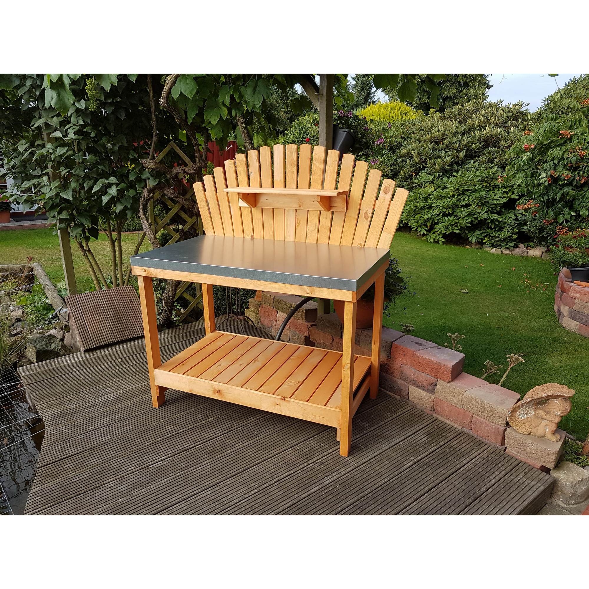 Kiehn-Holz Gartentisch 'Helga' honigbraun 132 x 66 x 5 cm