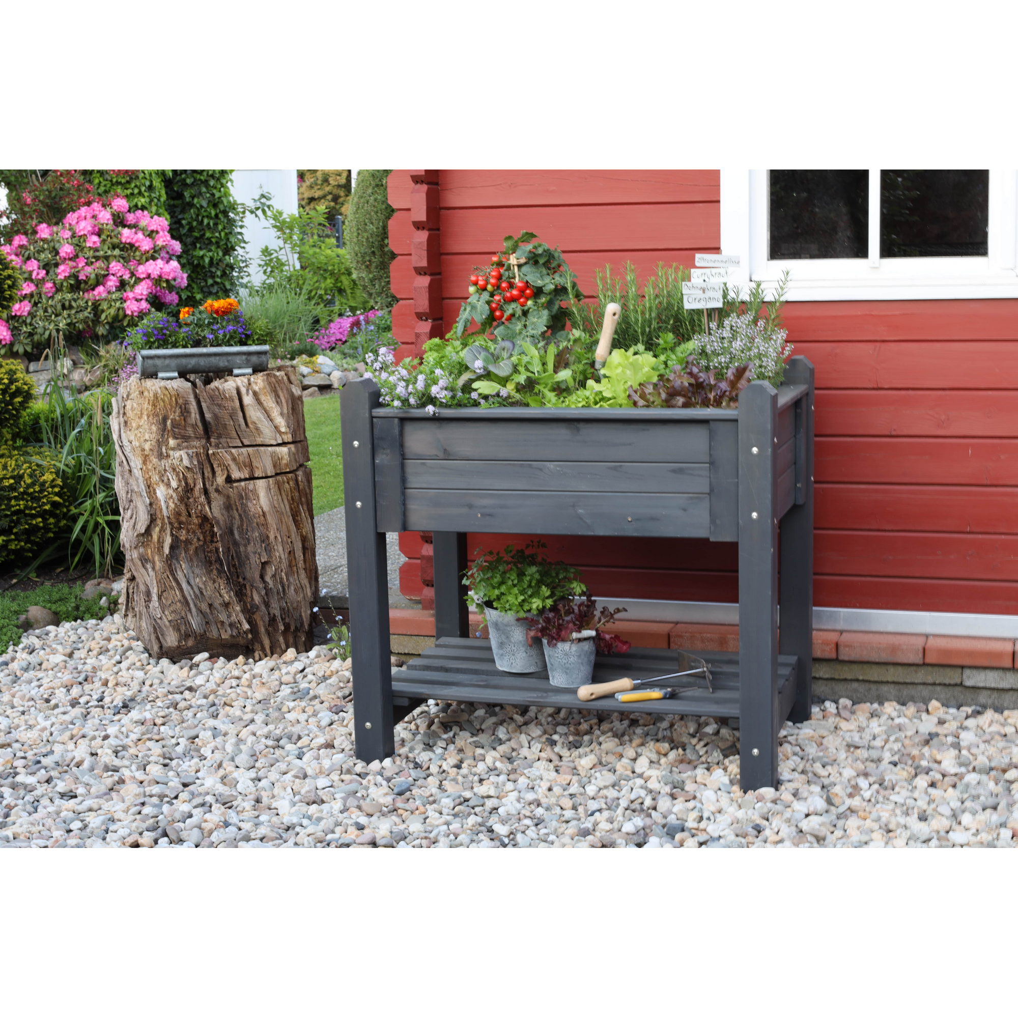 Kiehn-Holz Kräuterbeet grau Kiefernholz 90 x 60 x 84,5 cm Bild 2