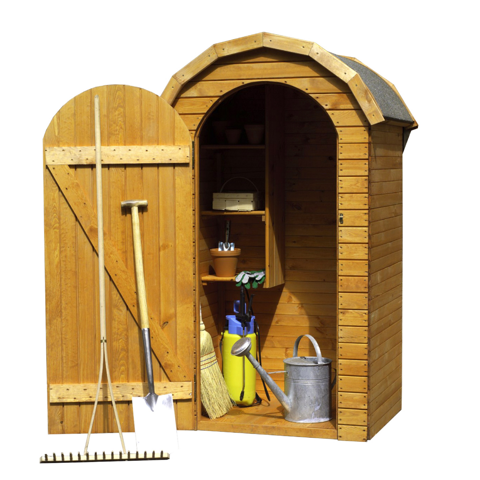 Kiehn-Holz Geräteschrank 'Roma' Kiefernholz braun 110 x 83 x 180 cm