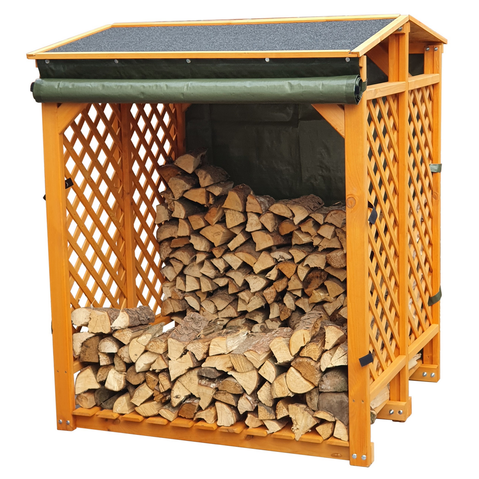 Kiehn-Holz Kaminholzlager Holz honigbraun 120 x 148 x 118 cm Bild 2