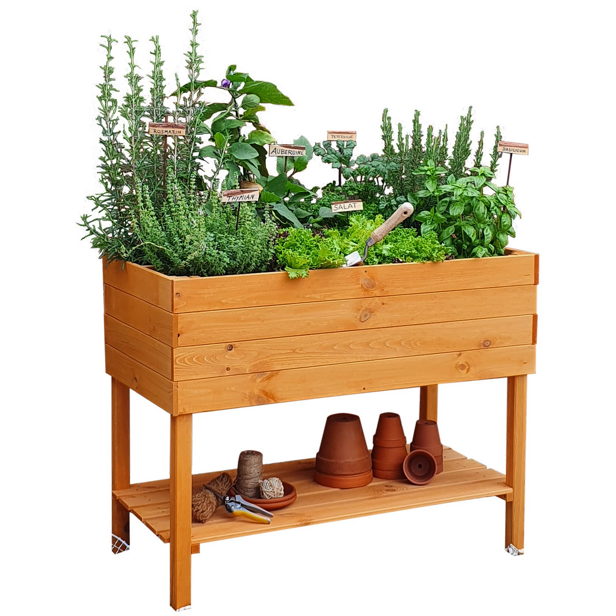 Kiehn-Holz Balkon-Kräuterbeet honigbraun Kiefernholz 100 x 50 x 80 cm