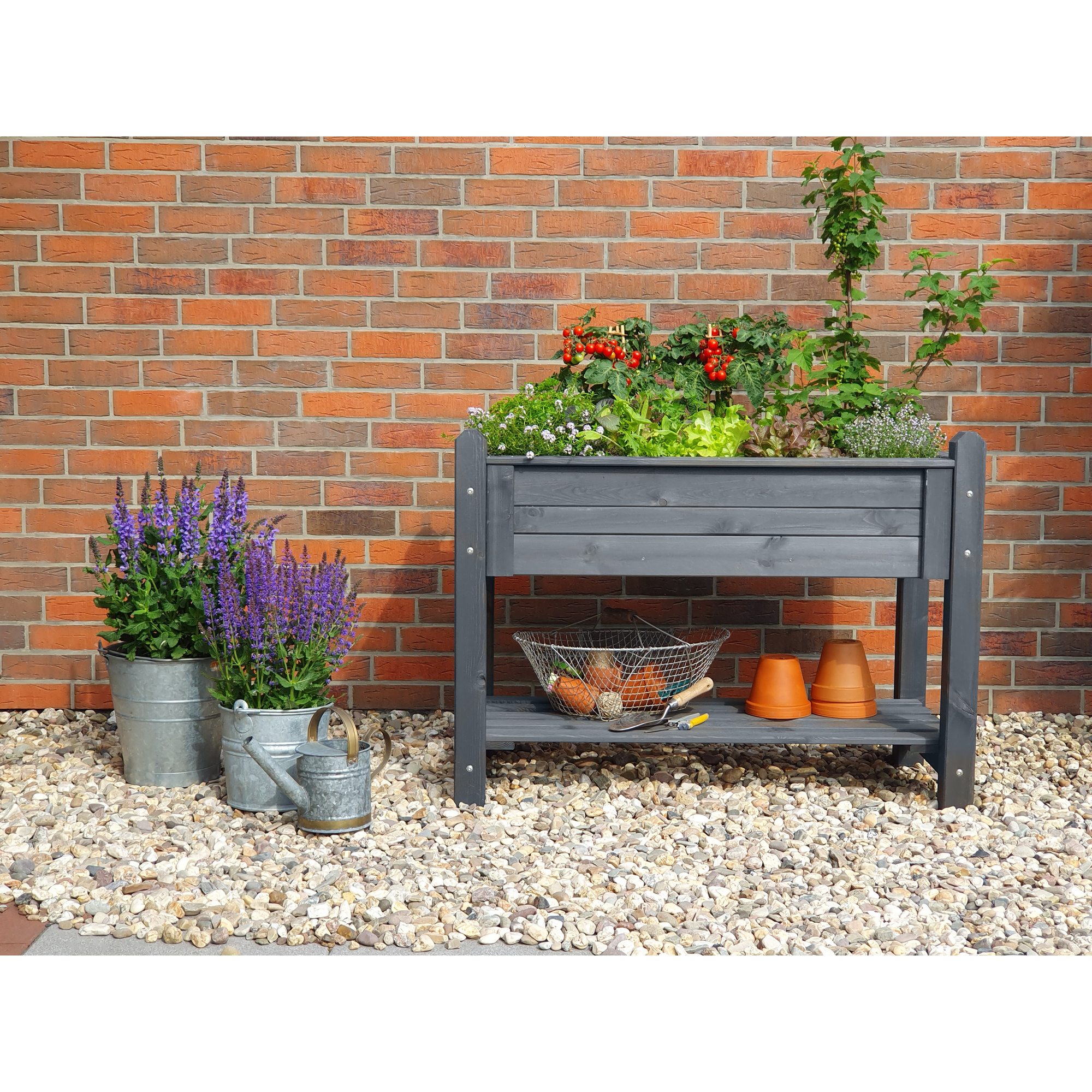 Kiehn-Holz Kräuterbeet grau Kiefernholz 114 x 60 x 84,5 cm Bild 2