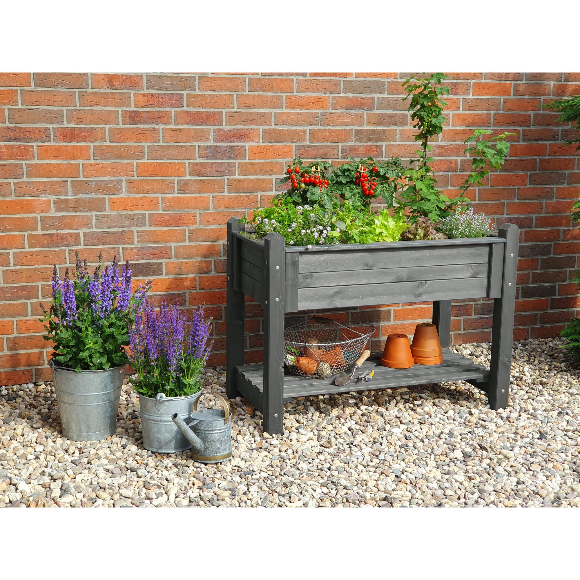 Kiehn-Holz Kräuterbeet grau Kiefernholz 114 x 60 x 84,5 cm Bild 3