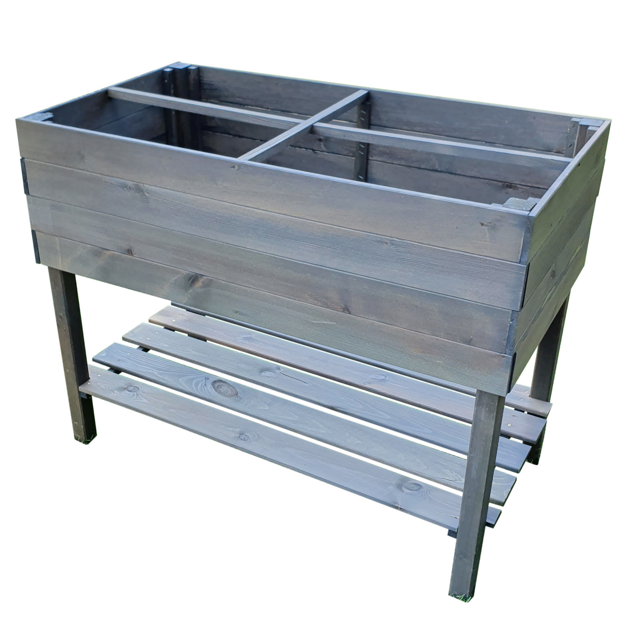 Kiehn-Holz Balkon-Kräuterbeet grau Kiefernholz 100 x 50 x 80 cm