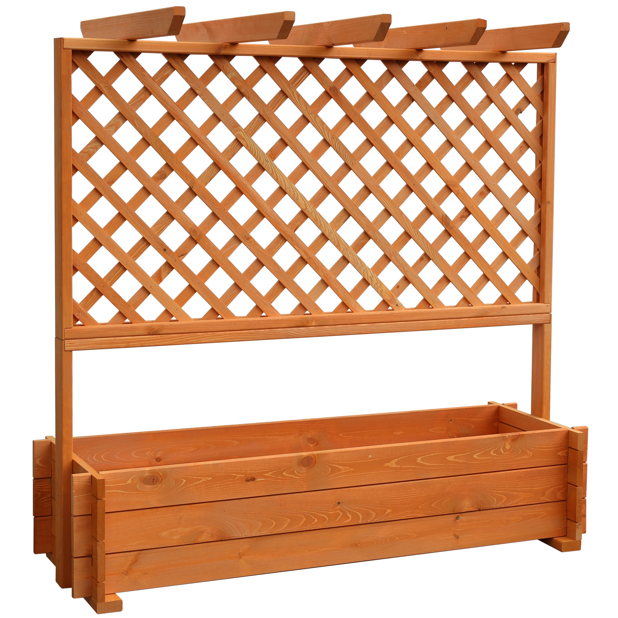 Kiehn-Holz Rankkasten mit Pergola Holz honigbraun 140 x 140 x 64,5 cm Bild 2