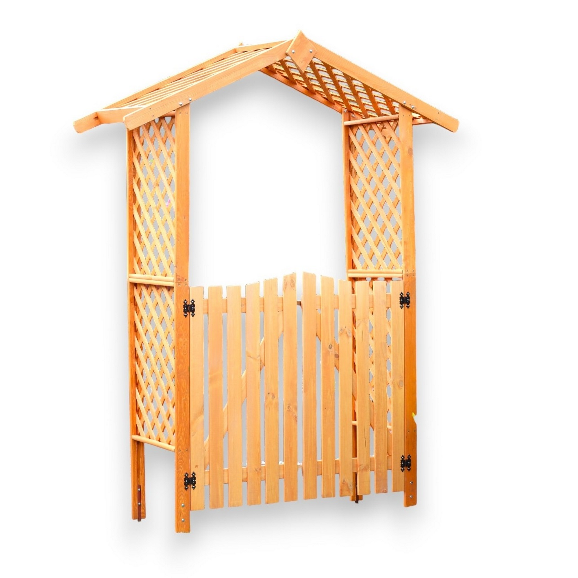 Kiehn-Holz Rankbogen mit Türen Holz honigbraun 167 x 219 x 53 cm Bild 3