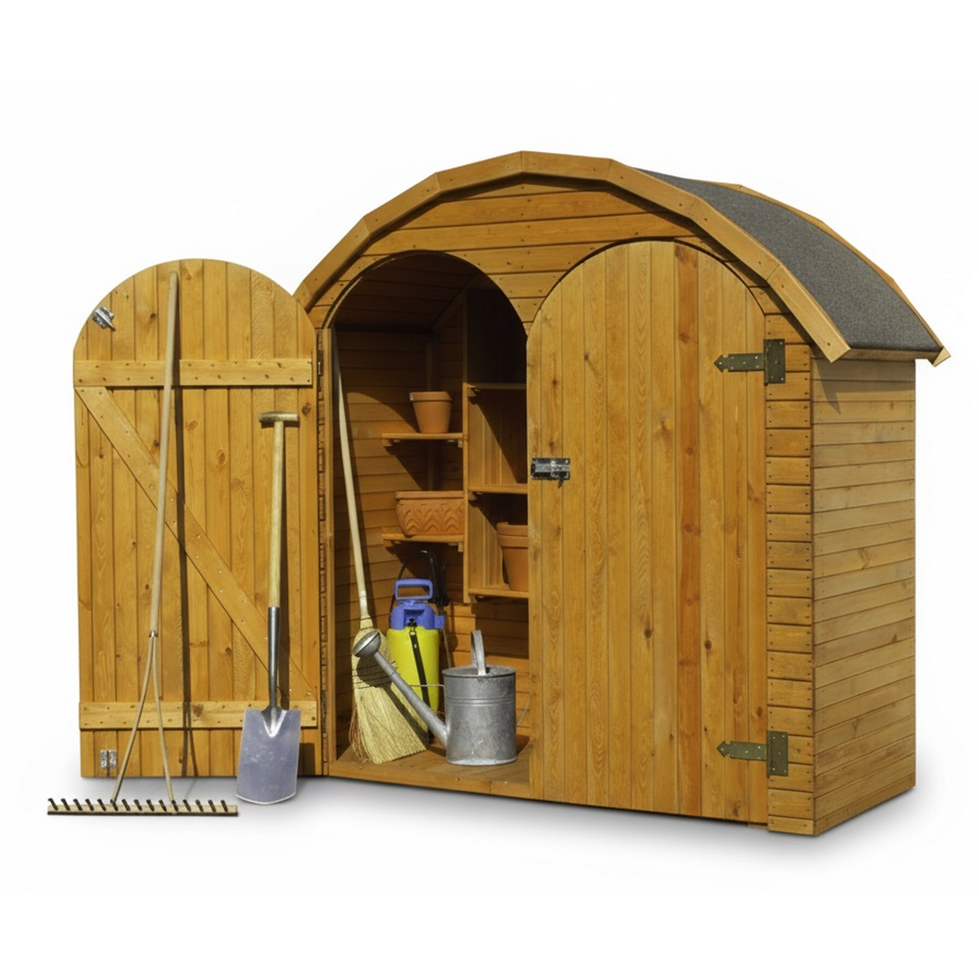 Kiehn-Holz Geräteschrank 'Roma' Kiefernholz braun 195 x 83 x 184 cm