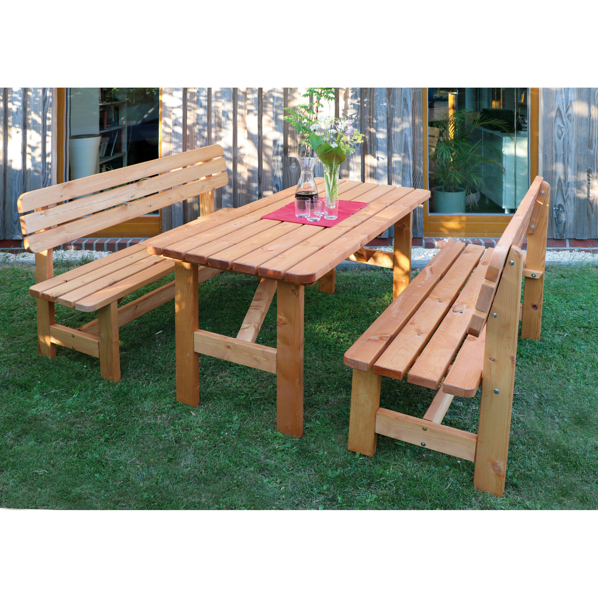 Kiehn-Holz Gartenmöbel-Set 'Summer' Kiefernholz honigbraun 3-teilig