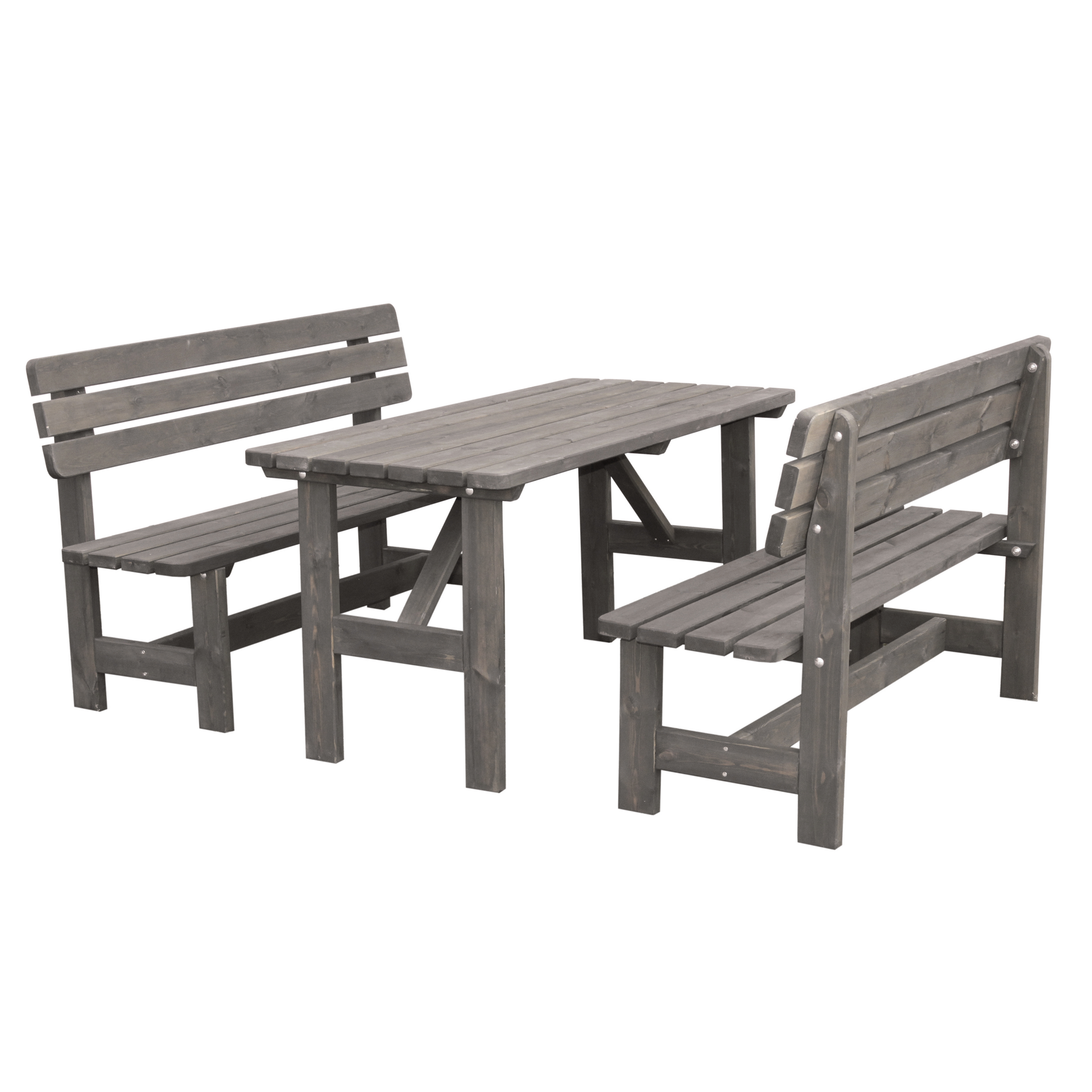Kiehn-Holz Gartenmöbel-Set 'Summer' Kiefernholz grau 3-teilig Bild 2