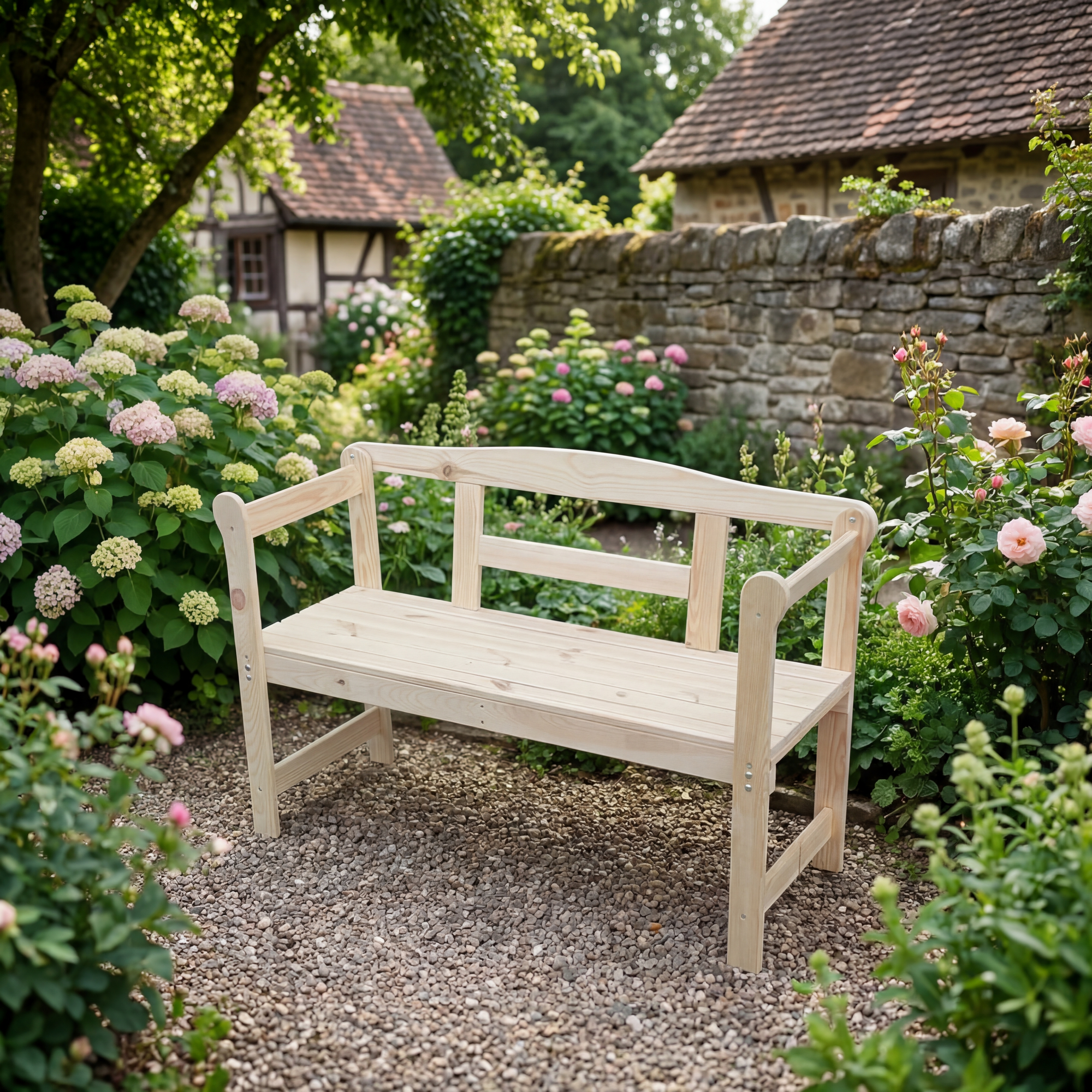 Kiehn-Holz Gartenbank 2-Sitzer Kiefernholz natur 118 x 45 x 78 cm