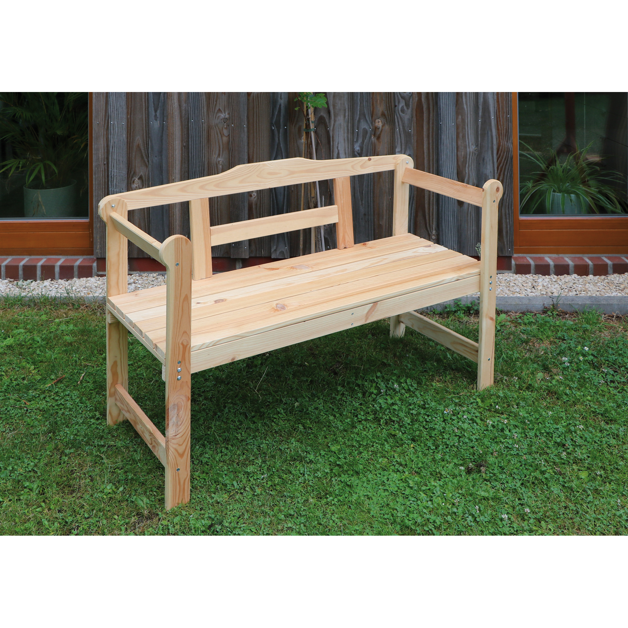Kiehn-Holz Gartenbank 2-Sitzer Kiefernholz natur 118 x 45 x 78 cm Bild 2
