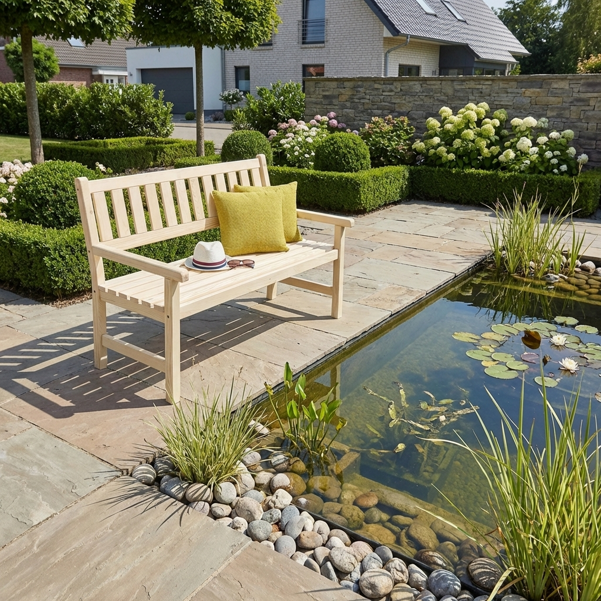 Kiehn-Holz Gartenbank 'Johanna' 2-Sitzer Kiefernholz natur 125 x 71 x 91 cm Bild 3