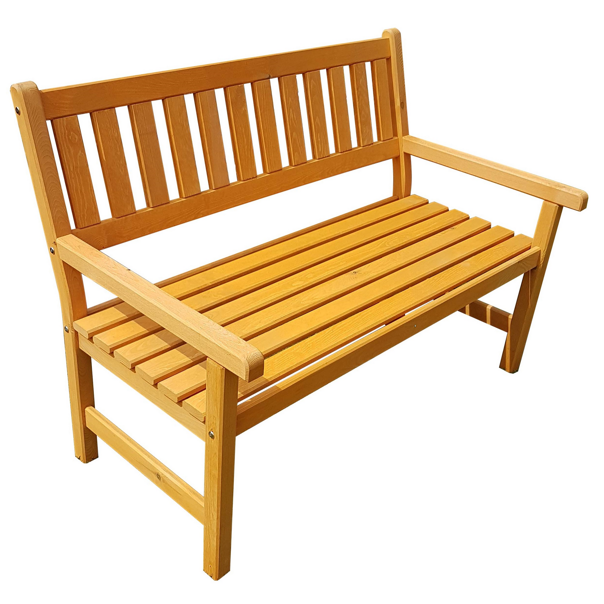 Kiehn-Holz Gartenbank 'Johanna' 2-Sitzer Kiefernholz honigbraun 125 x 71 x 91 cm