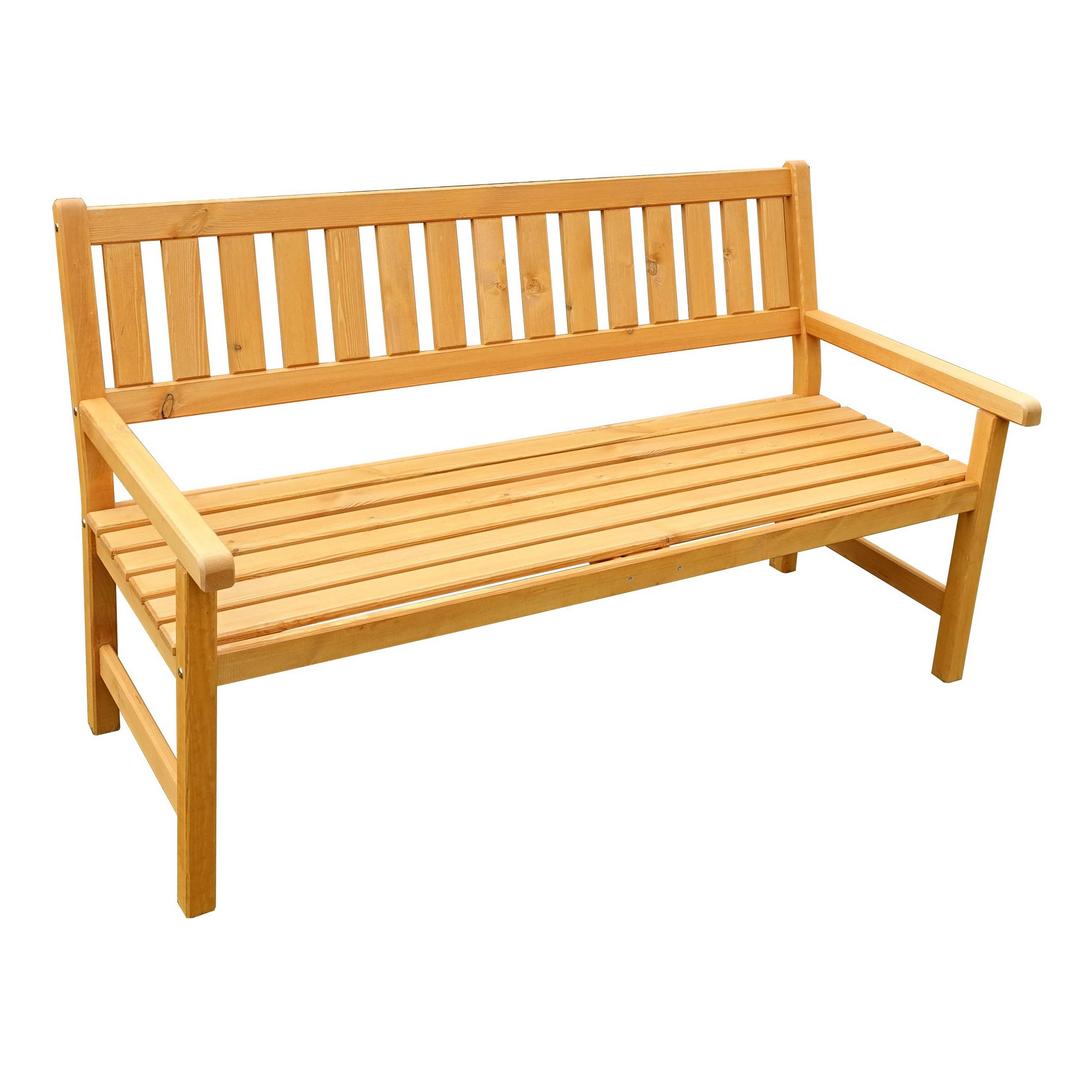Kiehn-Holz Gartenbank 'Johanna' 3-Sitzer Kiefernholz honigbraun 154 x 71 x 91 cm Bild 2