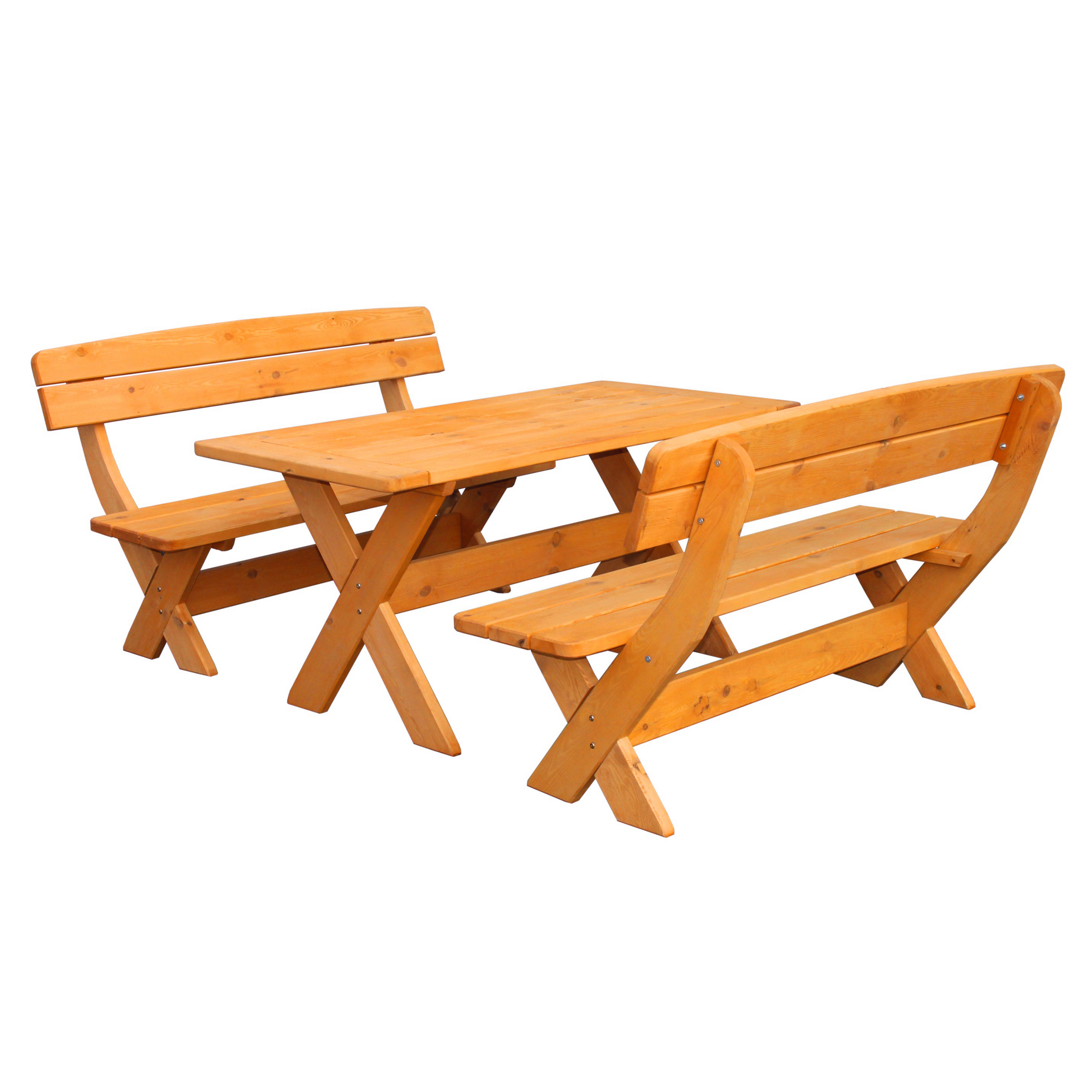 Kiehn-Holz Gartenmöbel-Set 'München' Kiefernholz honigbraun 3-teilig Bild 3