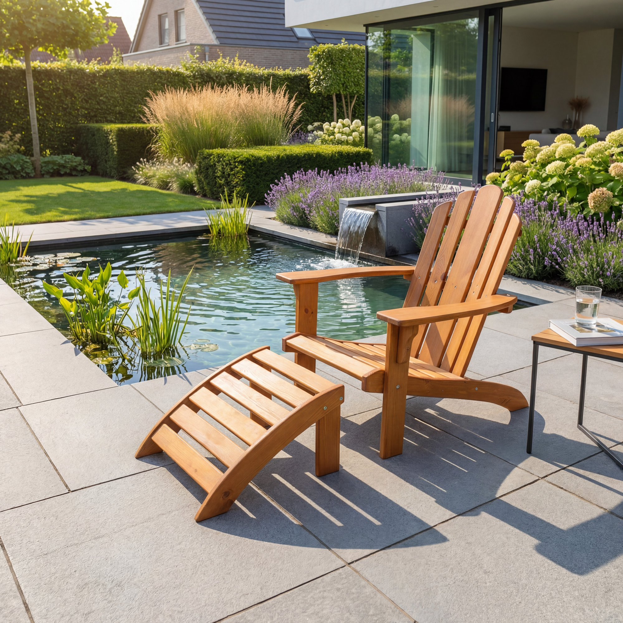 Kiehn-Holz Gartensessel-Set Kiefernholz honigbraun 2-teilig 141 x 76 x 92 cm