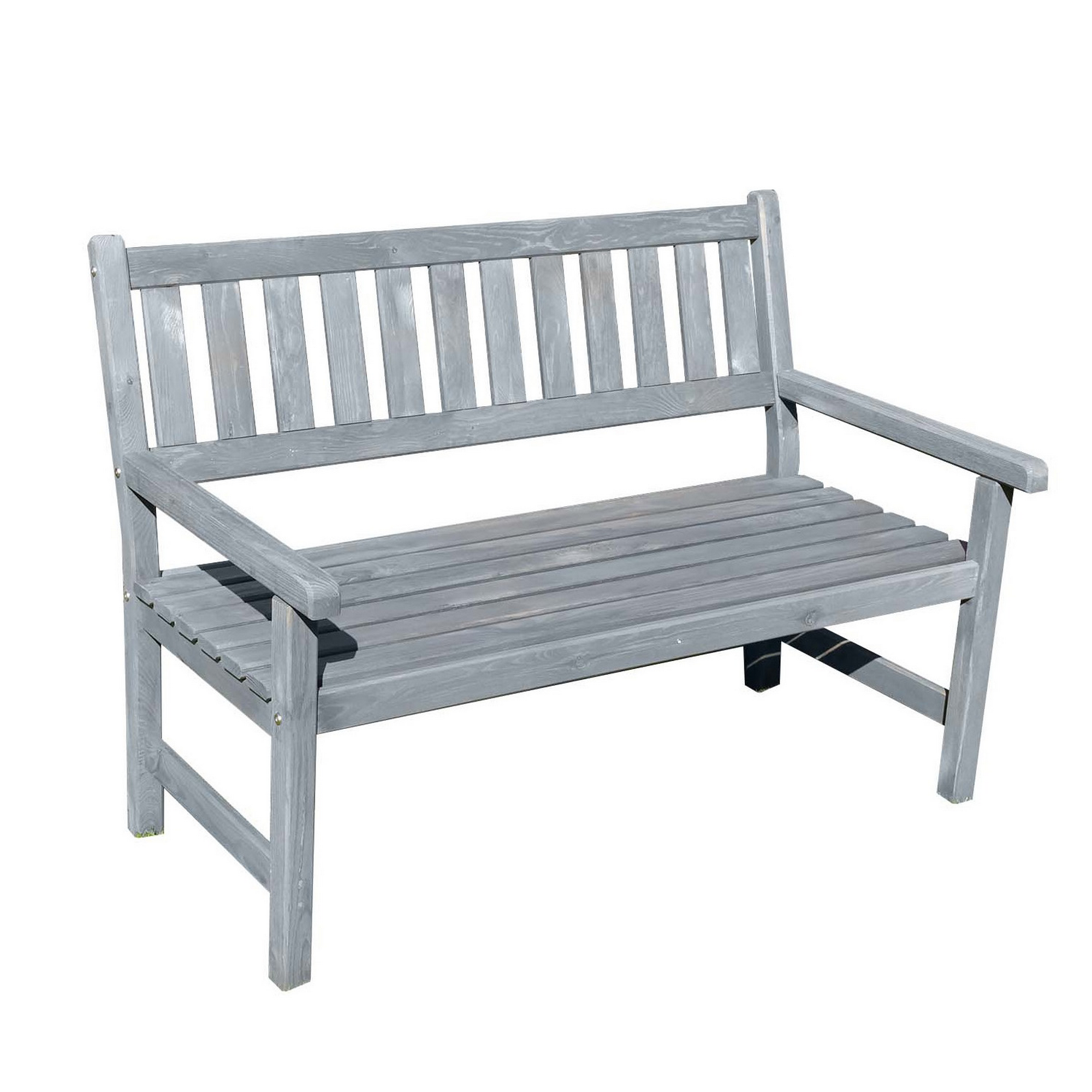 Kiehn-Holz Gartenbank 'Johanna' 2-Sitzer Kiefernholz grau 125 x 71 x 91 cm Bild 2