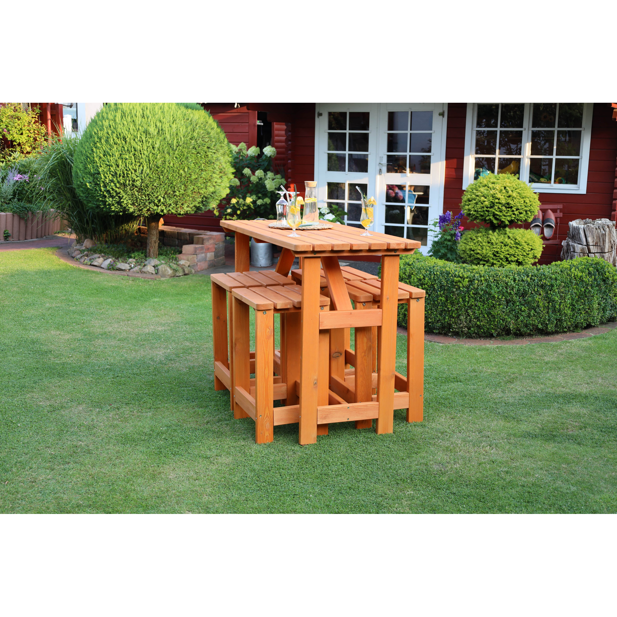 Kiehn-Holz Barlounge-Set 'Summer' Kiefernholz honigbraun 5-teilig