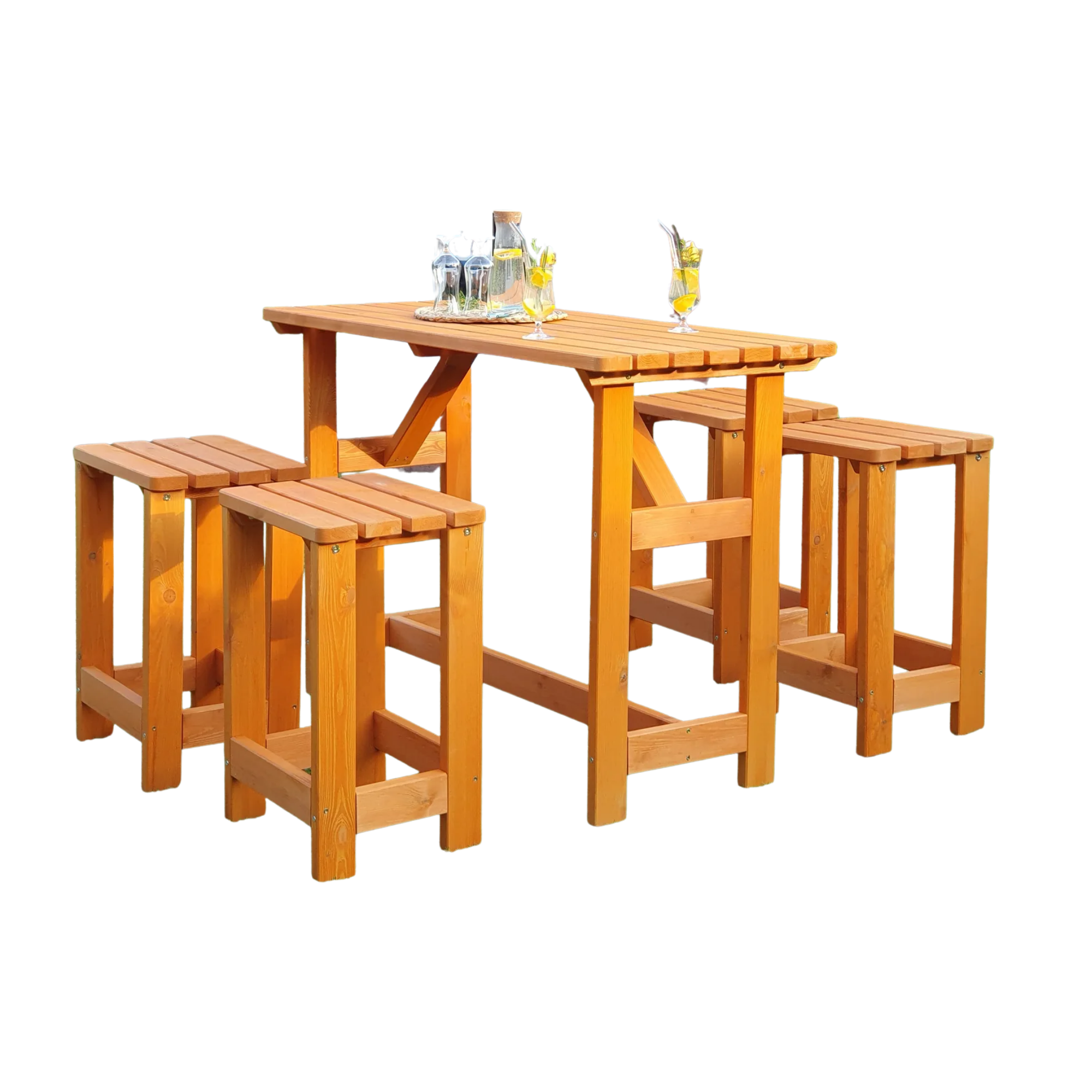 Kiehn-Holz Barlounge-Set 'Summer' Kiefernholz honigbraun 5-teilig Bild 3