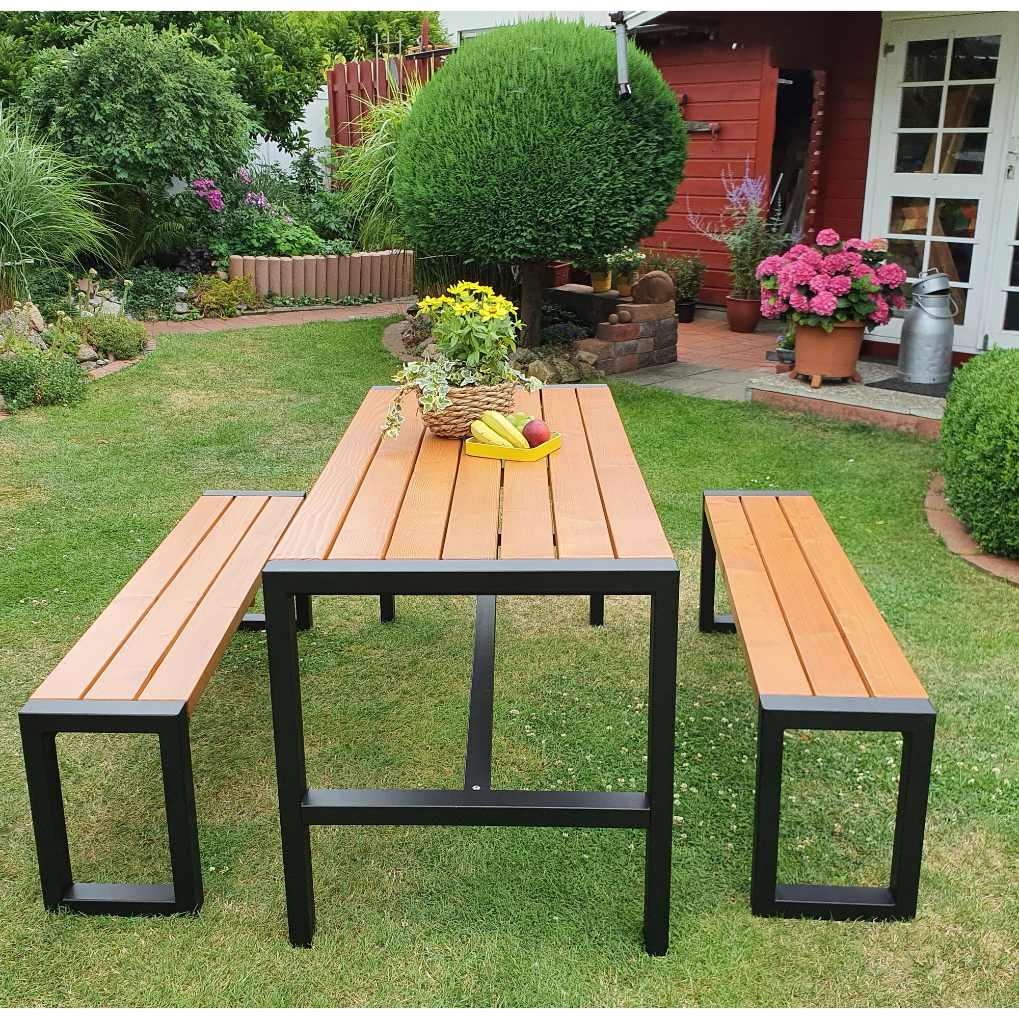 Kiehn-Holz Gartenmöbel-Set 'Sylt' Kiefernholz braun 3-teilig