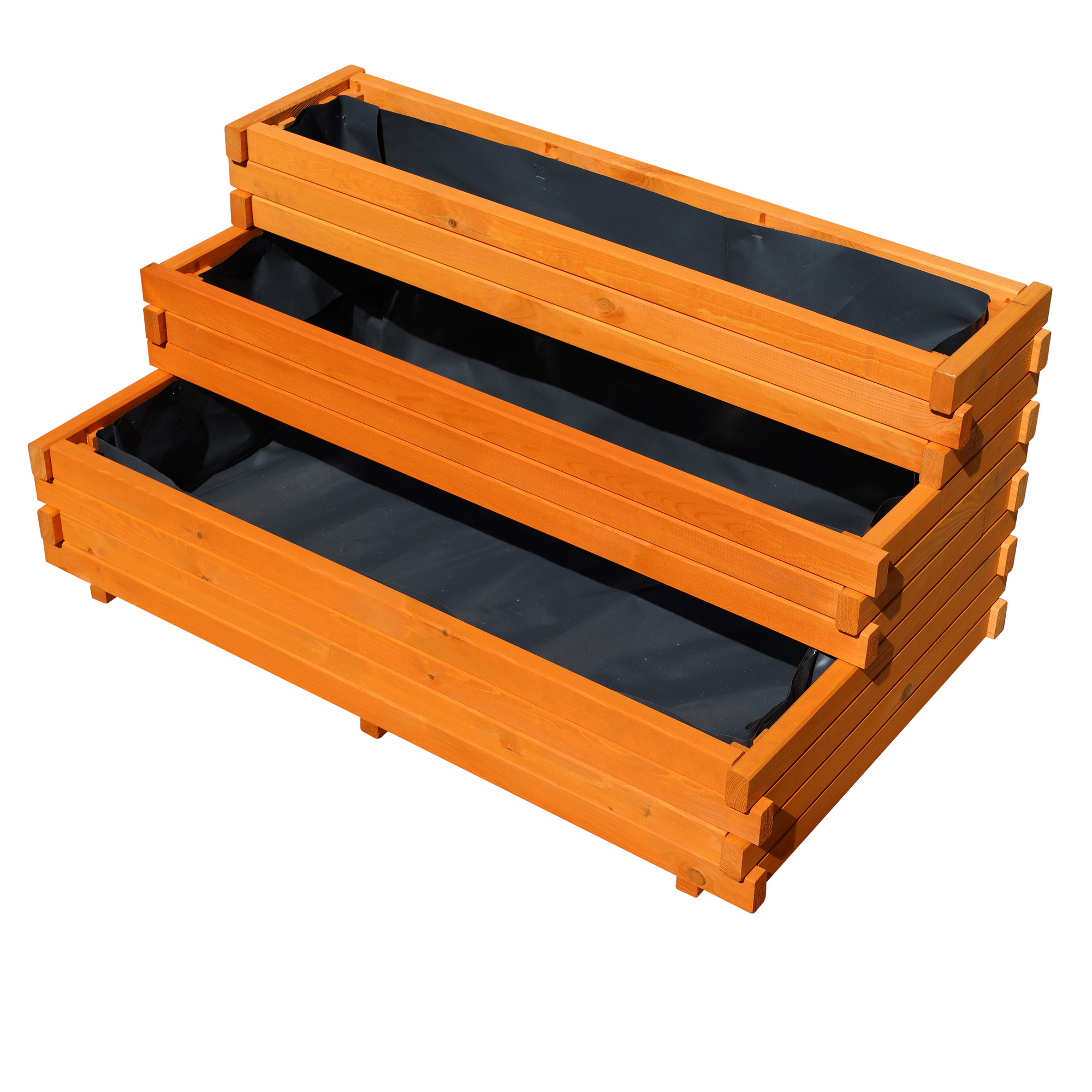 Kiehn-Holz Pflanzkastentreppe 'Volterra' braun Kiefernholz 100 x 60 x 48 cm