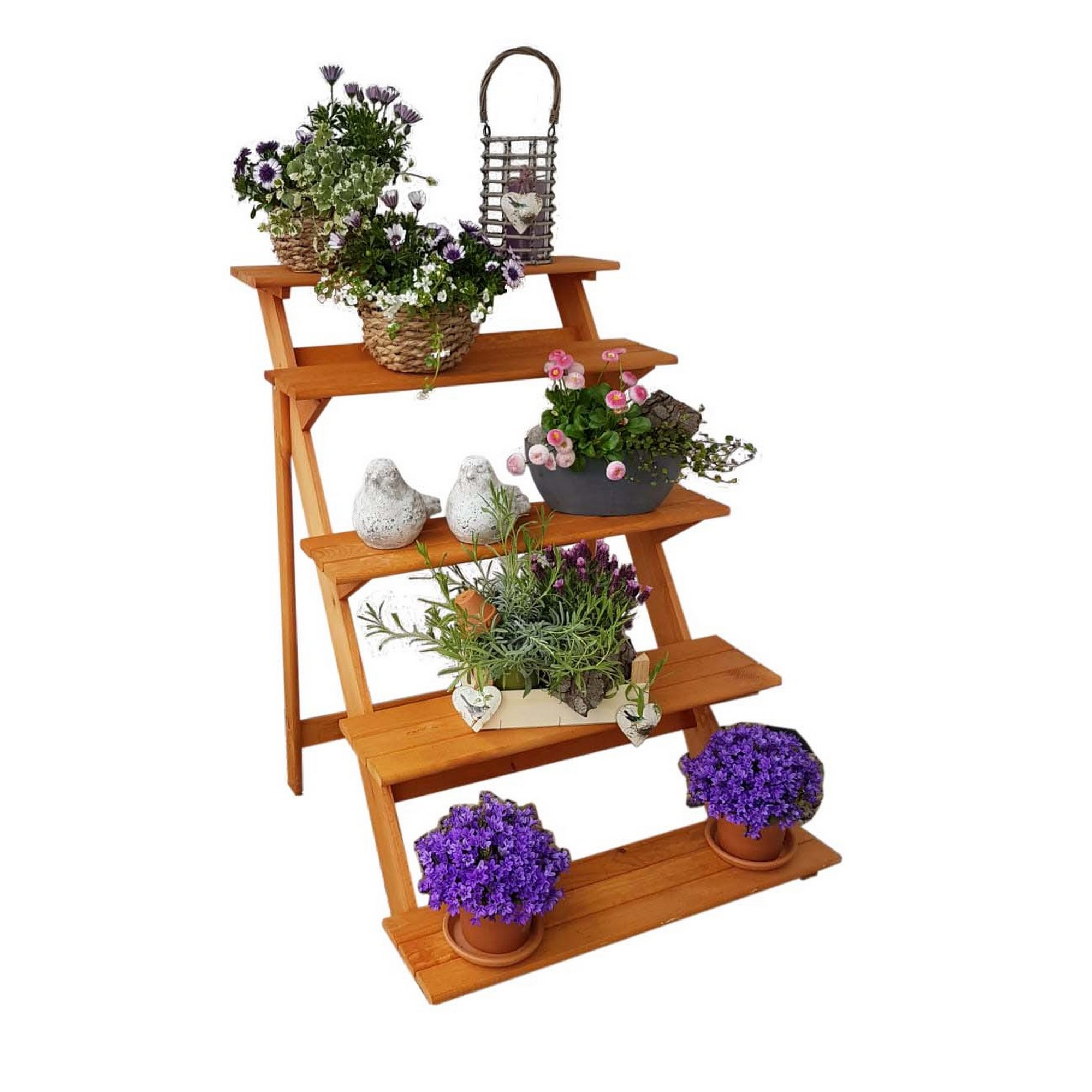 Kiehn-Holz Blumentreppe braun Kiefernholz 78 x 100 x 109 cm