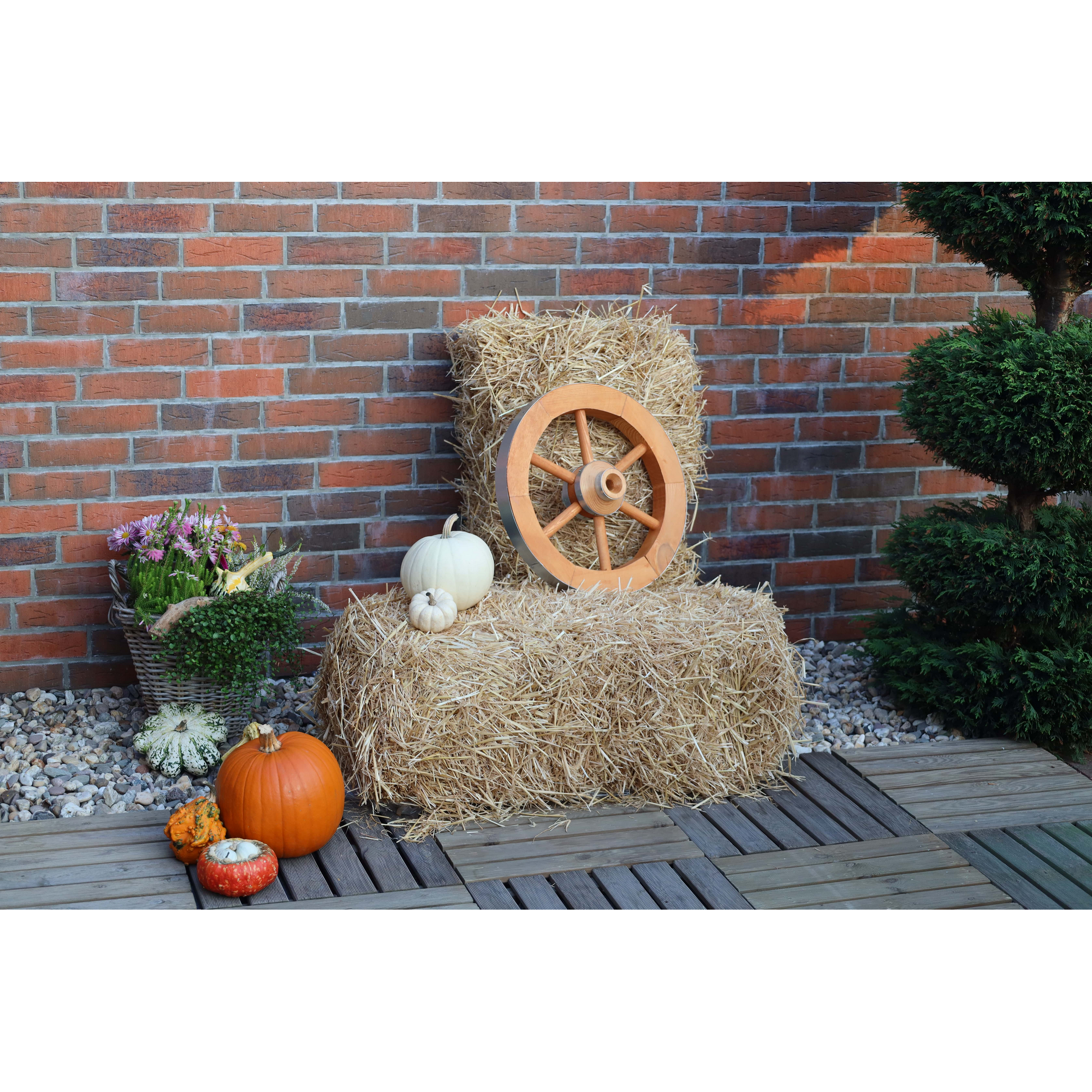 Kiehn-Holz Holzrad Kiefernholz honigbraun Ø 50 x 14 cm Bild 3