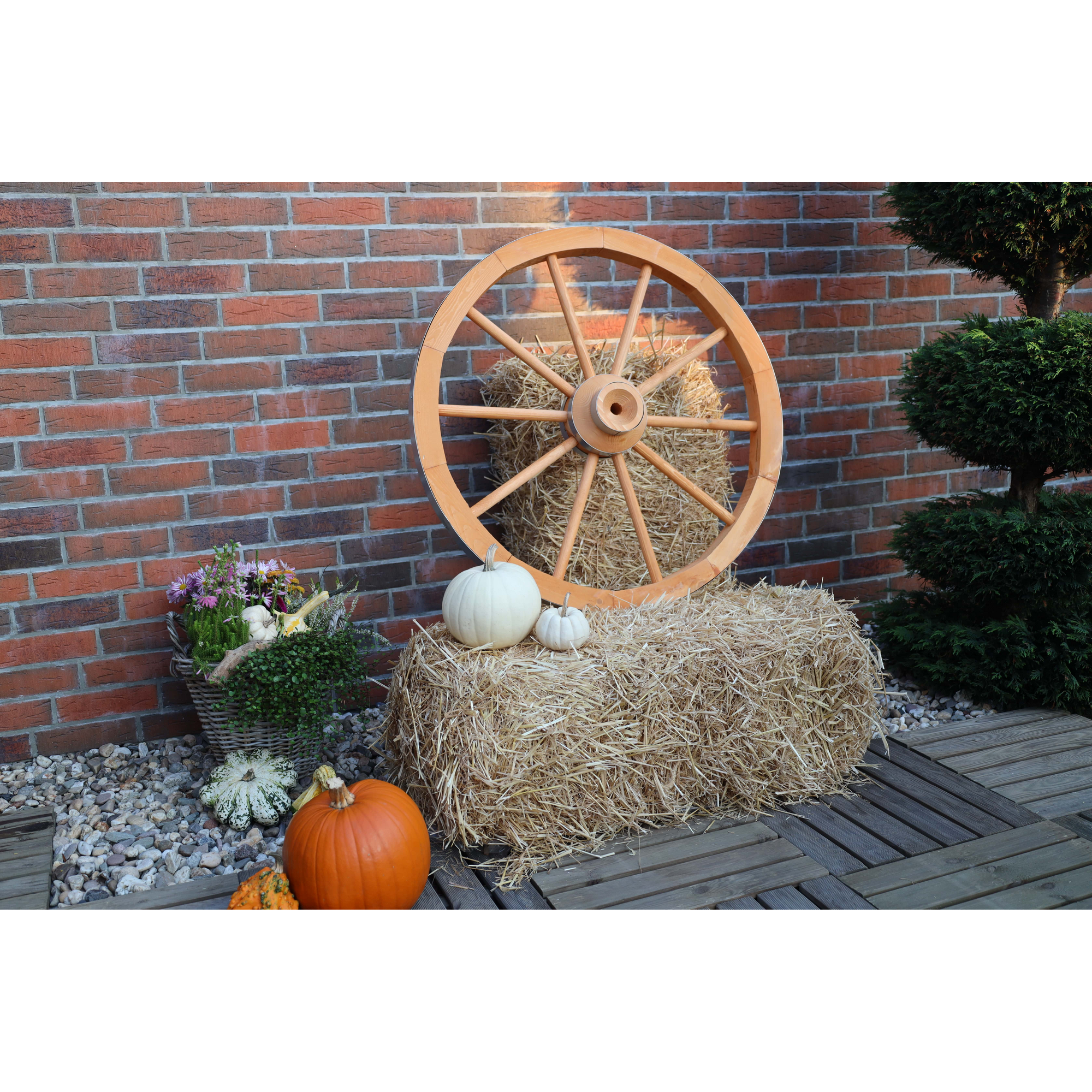 Kiehn-Holz Holzrad Kiefernholz honigbraun Ø 90 x 22 cm Bild 2