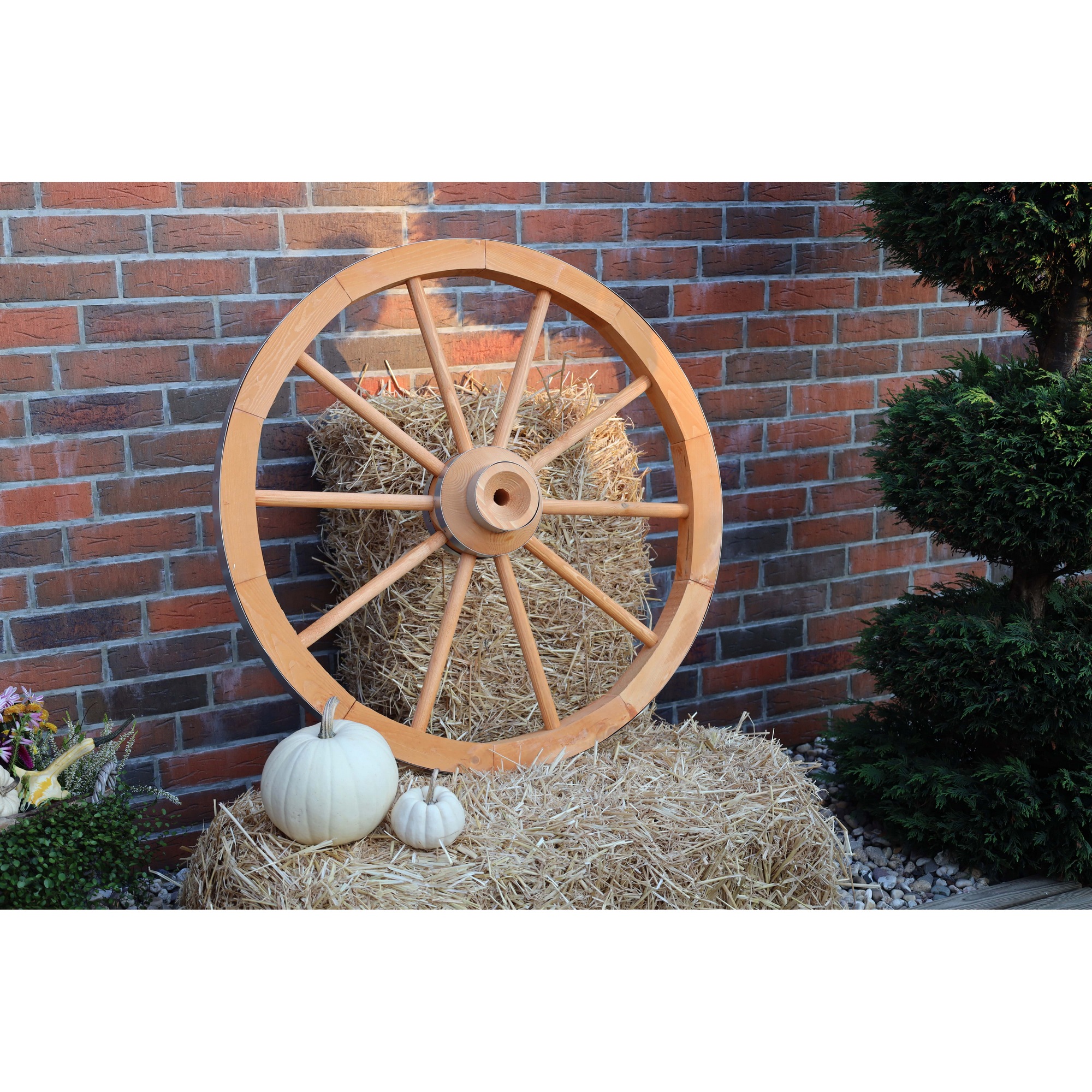 Kiehn-Holz Holzrad Kiefernholz honigbraun Ø 90 x 22 cm Bild 3