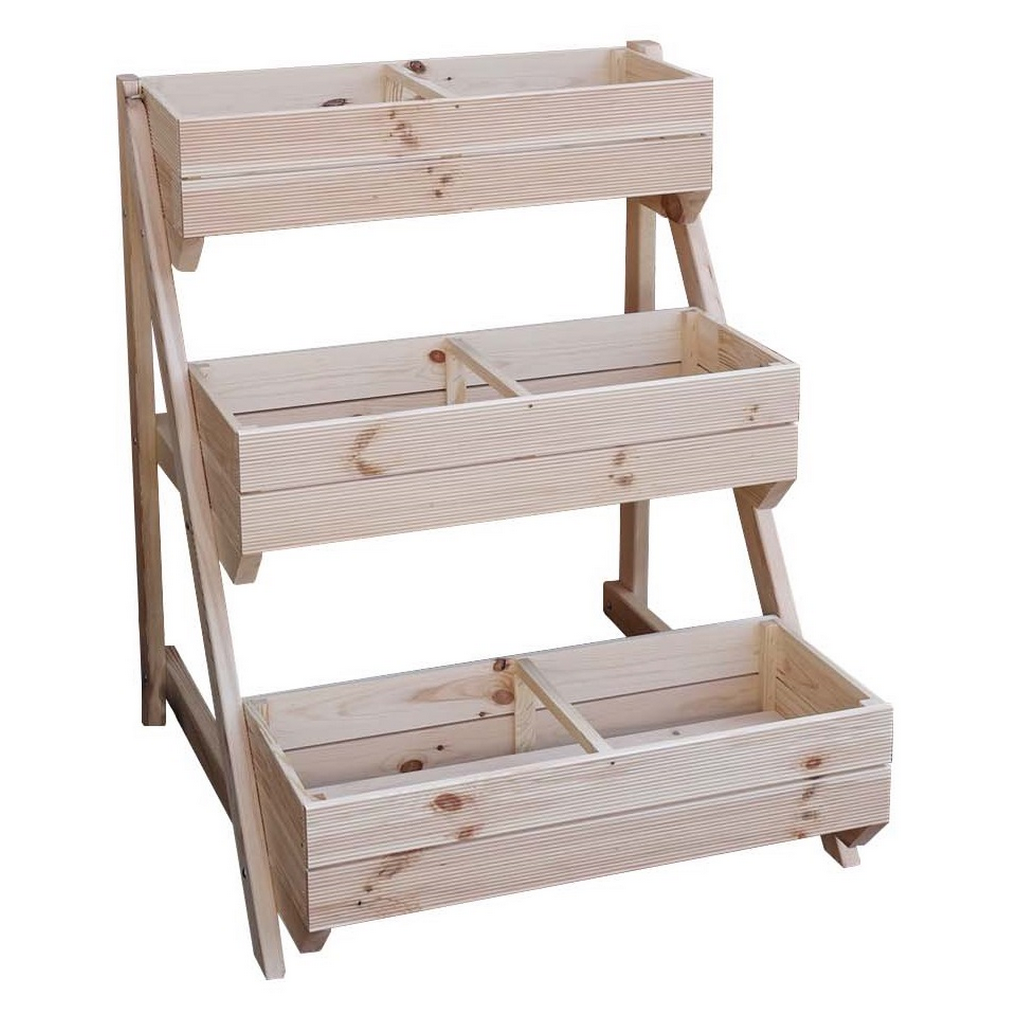 Kiehn-Holz Pflanztreppe natur Kiefernholz 80 x 84 x 100 cm