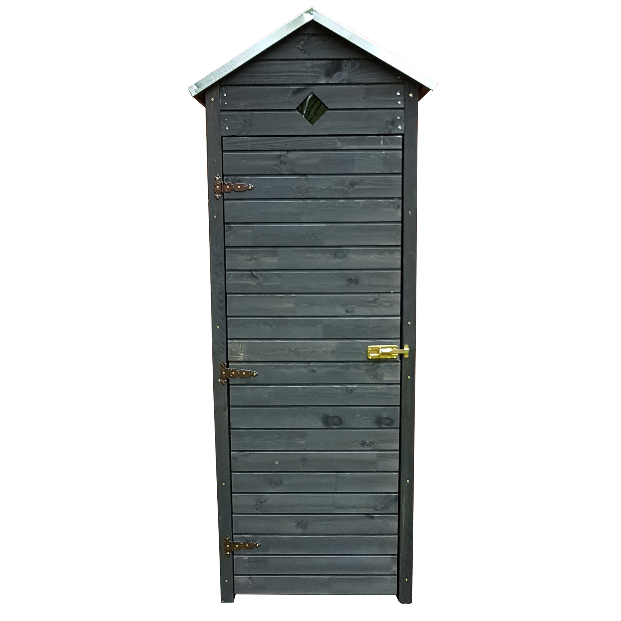 Kiehn-Holz Gartenschrank 'Babylon' Kiefernholz anthrazit 78 x 49,5 x 194,5 cm