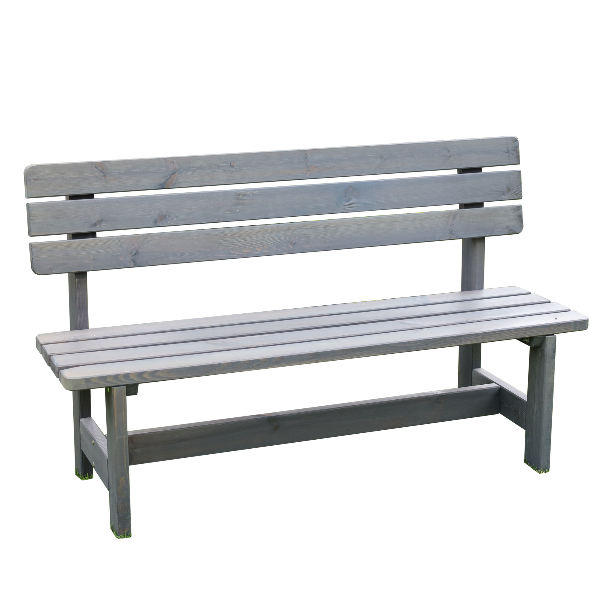 Kiehn-Holz Gartenbank 'Summer' 3-Sitzer Kiefernholz grau 150 x 51 x 90 cm Bild 2