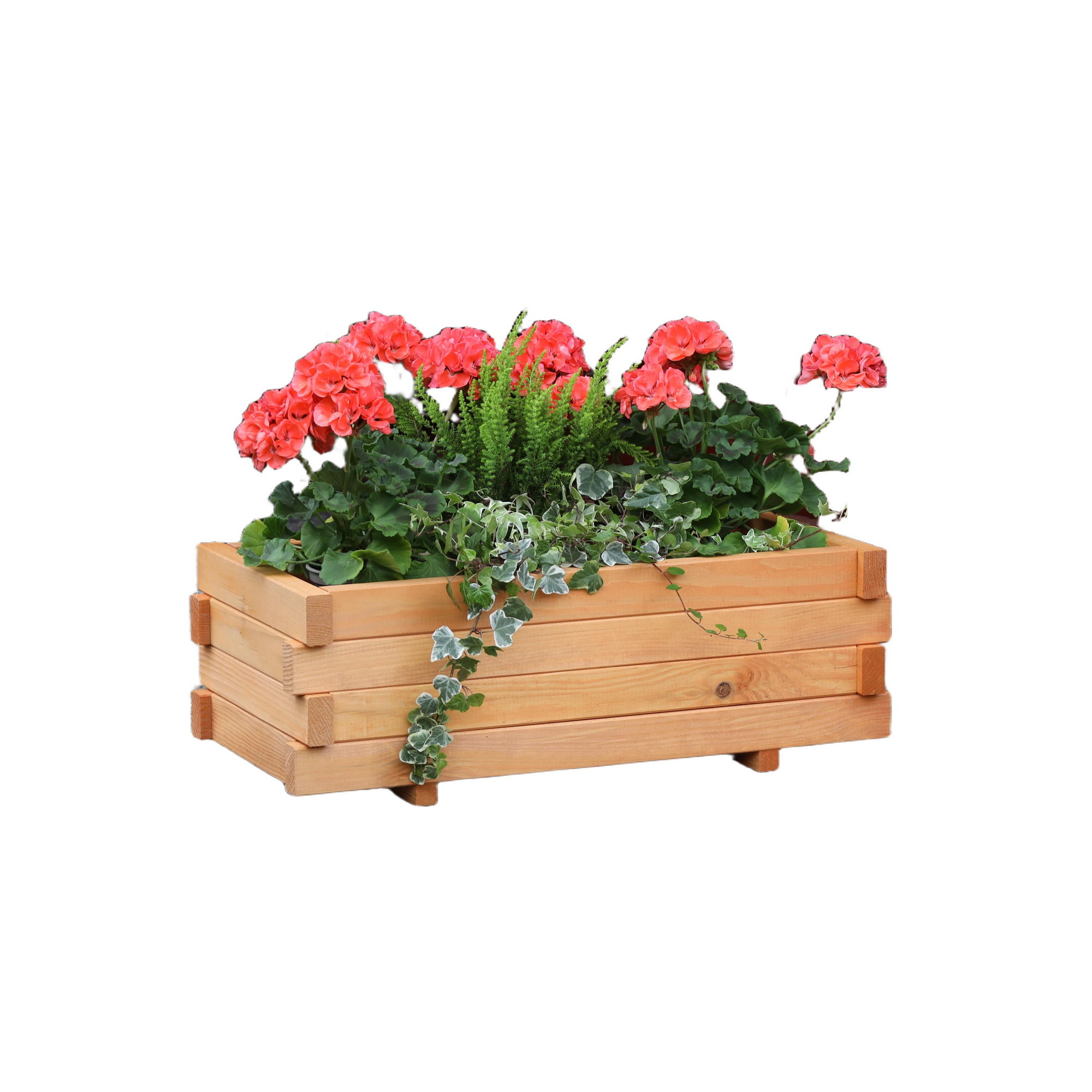 Kiehn-Holz Pflanzkasten 'Empoli' mit Pflanzfolie Holz honigbraun 59 x 20,5 x 29 cm