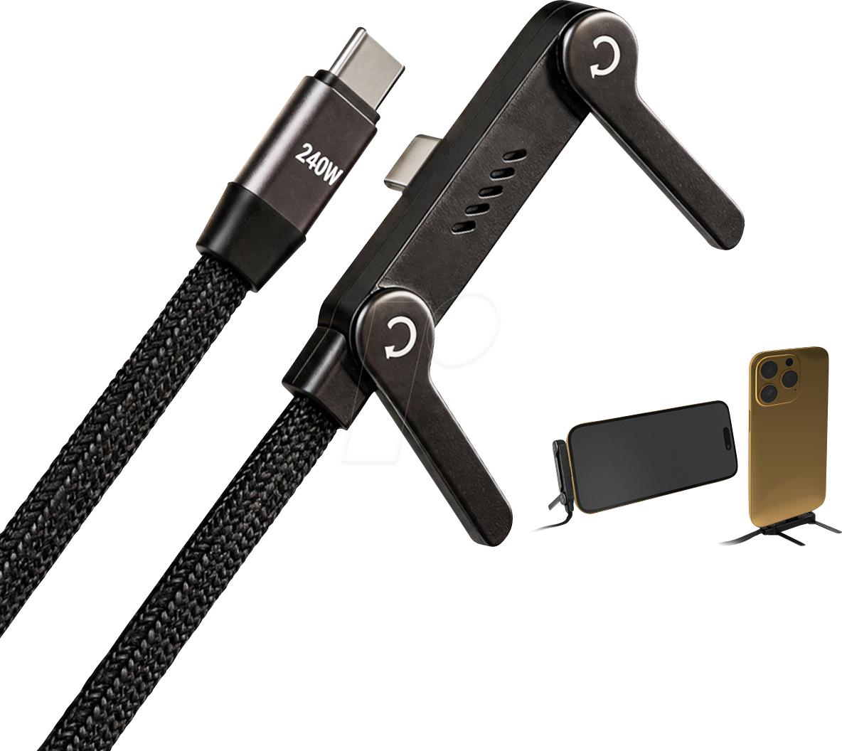MATR MH5L - Sync- & Ladekabel, Standfunktion, USB C, 240W, 1,5 m