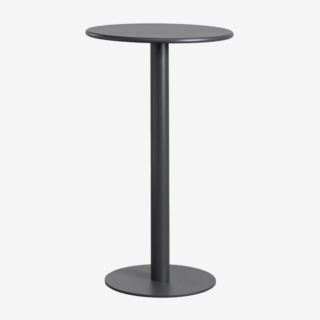Sklum - Runder Gartentisch Ø60 cm aus Metall Mizzi Grau Graphit