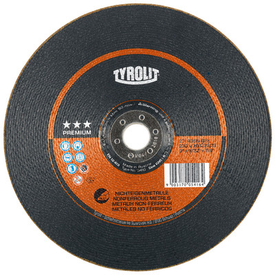 Schruppscheibe ø115 x 7 x 22,23mm gekröpft A36N PREMIUM NE-Metall