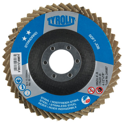 Fächerscheibe SOFTJOB ø115x22,23mm 28S gerade ZA60 Stahl/Edelstahl