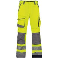Chicago Warnschutzhose mit Kniepolstertaschen, neongelb/zementgrau, Schrittlänge Plus, Größe 54 Bild 2