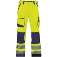 Chicago Warnschutzhose mit Kniepolstertaschen, neongelb/dunkelblau, Schrittlänge Minus, Größe 58 Bild 2