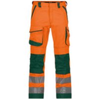 Chicago Warnschutzhose mit Kniepolstertaschen, neonorange/flaschengrün, Schrittlänge Minus, Größe 56 Bild 2