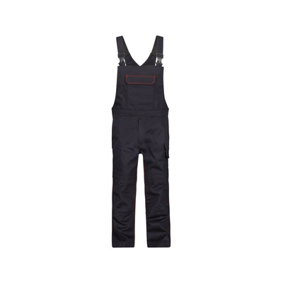 Dakota Flammhemmende Latzhose mit Kniepolstertaschen, schwarz, Schrittlänge Minus, Größe 56