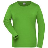 Damen Bio Workwear Langarm-Stretch-Shirt JN1803, lime-grün, Größe S Bild 2